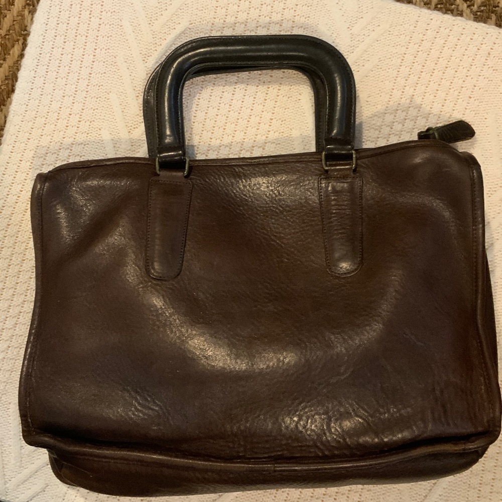 Coach Dark Brown Leather briefcase